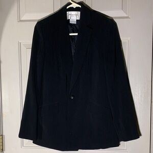 Jones New York Suit jacket blazer black pockets 8